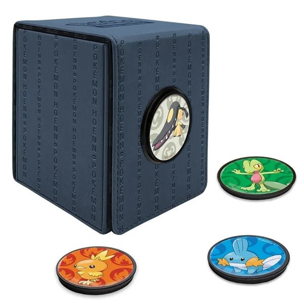 Ultra Pro Hoenn Alcove Click deck box with magnetic badges